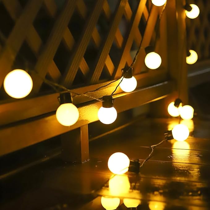 Atmosphere Solar Powered Outdoor String Lights,46 ft Commercial Grade Shatterproof Patio Lights, 40 Edison Bulbs, Waterproof LED String Lights for Outside,Hanging Lights for Patio,Garden,Tent,Porch