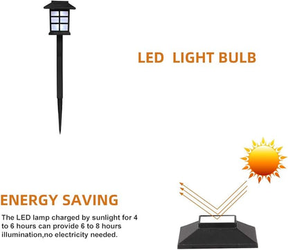 Solar Lights for Outside,8 Pack Flickering Flame LED Solar Outdoor Lights, Waterproof Solar Garden Lights Maintain 10 Hours of Lighting for Christmas, Garden, Landscape, Path, Yard, Patio