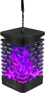 EOYIZW Solar Lanterns, 99LEDs Dancing Flickering Flame Lights, IP65 Waterproof, Purple, 3.5" H - Outdoor Path Light | Lumora