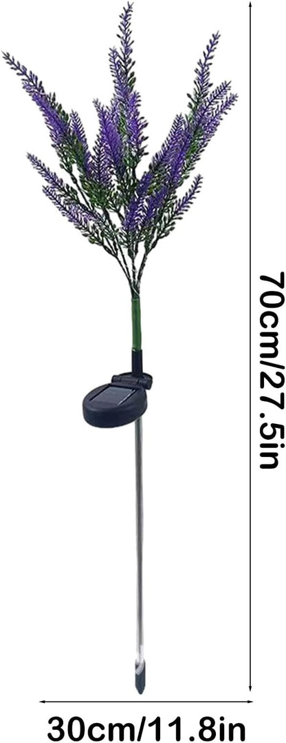 Solar Light Outdoor Garden Decorative Lavender Flowers 2 Pack, Waterproof Solar Garden Lights with Purple Flowers, Color Changing LED Solar Powered Landscape Lights for Yard Garden Patio