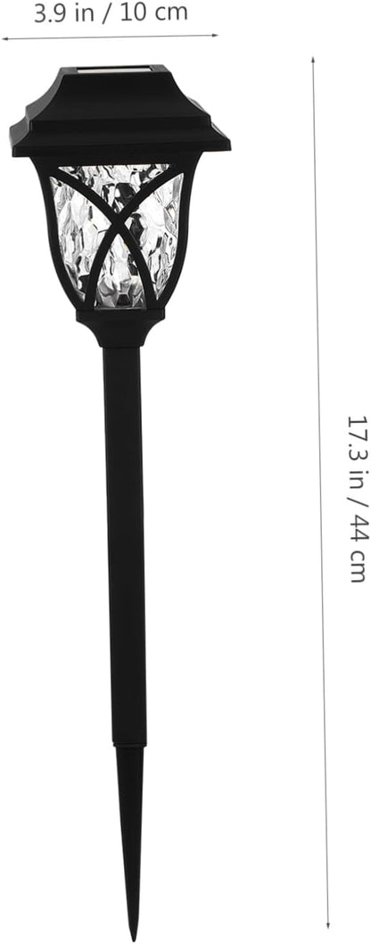 Angoily 4pcs Solar Garden Light Led Landscape Lamp for Lawn Pathway Outdoor Use Construction Easy Installation Dual Function Ground Pillar Lamp