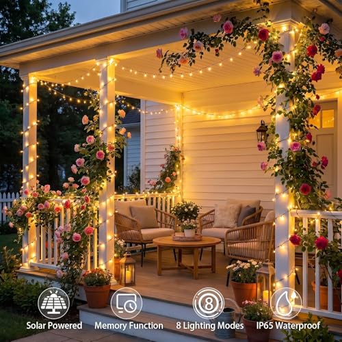 SyouHome Solar String Lights Outdoor, 6 Pack 600 LED Solar Christmas Lights