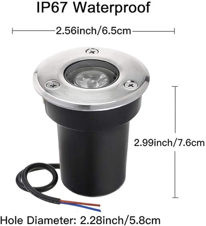 SUNRIVER Low Voltage Landscape Lights,1W Outdoor In-Ground Lights 12V-24V LED Landscape Lighting for Paver, Deck, Step, Garden, IP67 Waterproof (6 Pack Warm White)