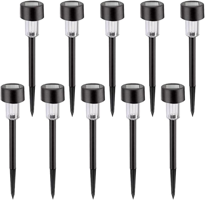 10pcs Waterproof Solar LED Landscape Path Lights Ground Stake, White Light Outdoor Garden Lawn Road Lighting for | Lumora