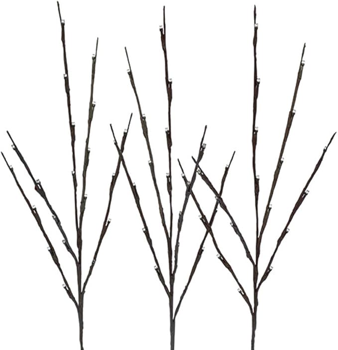 VICASKY 60led Lighted Branches Twig Lights Tree Branch Up Led Twigs Plug in Christmas Weeping Willow Design Will Solar Powered Artificial 82. 00x8. 00x6. 00cm Colorful