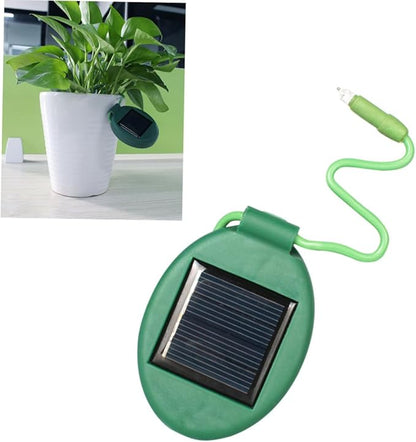 2PCS Solar Powered Flower Pot Light Decorative Garden Lamp Green Appearance for Pathways and Outdoor Decoration Durable with Long Lighting Random Color
