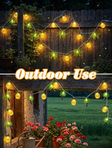 Oviejo 8.5FT Tiki Bar String Lights,10 LED Palm Tree Pineapple Decorations Lights,Connectable Summer Fairy Lights for Tiki Bar,Patio,Garden & Party Decor