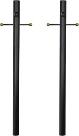 Solus 7-Foot Direct Burial Lamp Post – Aluminum Outdoor Light Pole with Decorative Cross Arm & Dusk-to-Dawn Sensor | Lumora