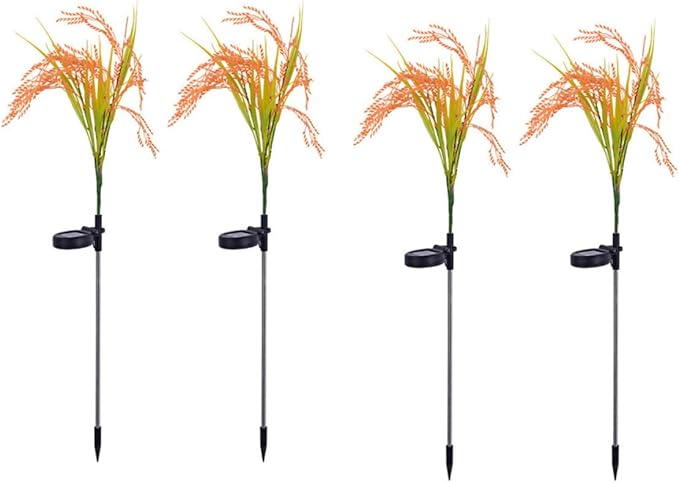 LED Solar Path Lights 4pcs Outdoor Solar-Powered In-ground LED Lamps for Garden, Lawn, Yard Décor with Light Control for Patio and Park