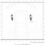 Livex Lighting 7520-04 Outdoor Wall Lantern with Clear Beveled Glass Shades, Black, 21" x 7" x 21" | Lumora