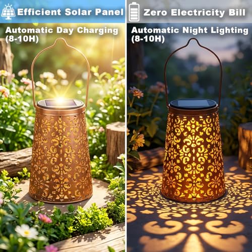 LeiDrail Butterfly Solar Lanterns, Outdoor Hanging Garden Lights, 4 Pack