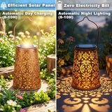 LeiDrail Butterfly Solar Lanterns, Outdoor Hanging Garden Lights, 4 Pack