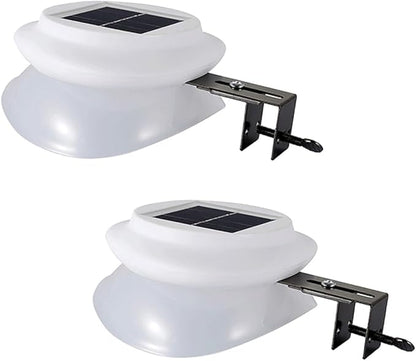 2pcs Solar Garden Lights Warm White Led Outdoor Fence Lamps for Pathways Yards Walkways Easy Install Solar Lighting Decor Weather-Resistant Design