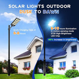 OKPRO Solar Street Light, IP66 Waterproof Solar Lights Outdoor