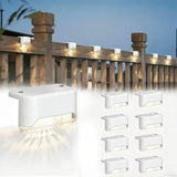 16/8 Set Solar Outdoor Step Lights, LED Landscape Lights, with IP55 Protection Rating, Suitable for Stairs, Steps | Lumora