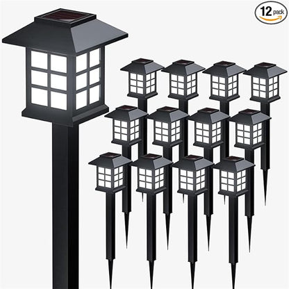 Solar Outdoor Lights, 12 Pack Solar Pathway Lights, Waterproof, Landscape Lighting Suitable for Pathways, Walkways, Lawns, Gardens, Courtyards and Outdoor Decorations