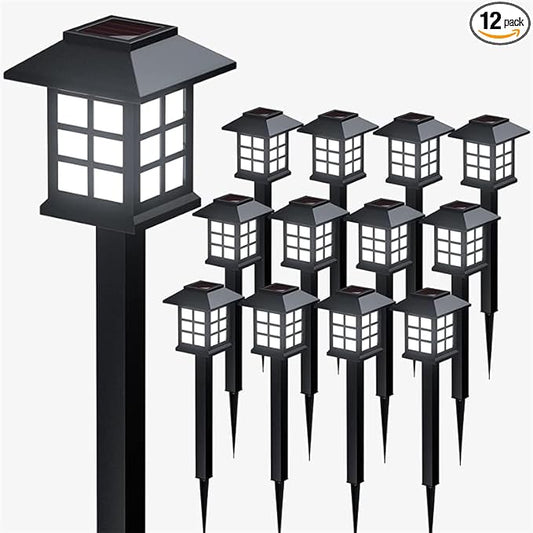 Solar Outdoor Lights, 12 Pack Solar Pathway Lights, Waterproof, Landscape Lighting Suitable for Pathways, Walkways, Lawns, Gardens, Courtyards and Outdoor Decorations