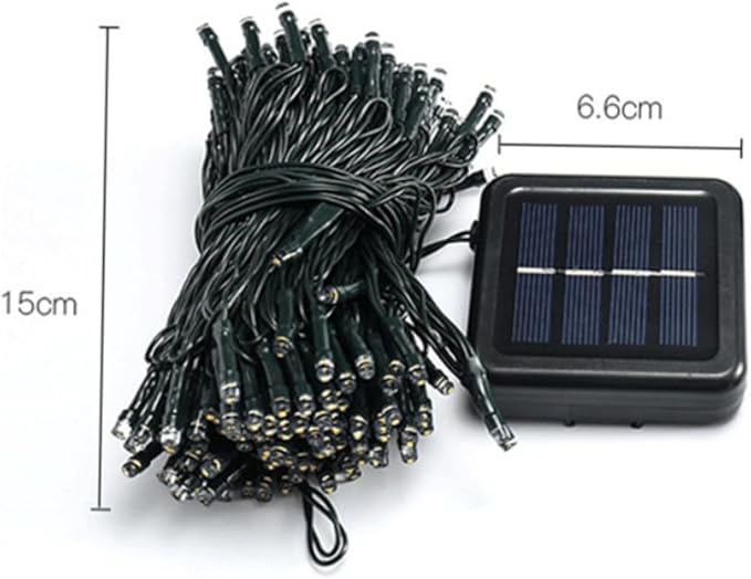 Solar LED String Lights Warm White Beads Outdoor Garden Patio Decorative Lamp for Tree Lawn Parties and Weddings Energy-Saving Solar Powered