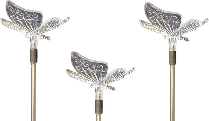 Starry Illuminate 3 PCS Solar Color Changing Style Garden Stake Light Pathway Stake Light (Butterfly) | Lumora