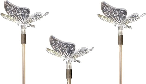 Starry Illuminate 3 PCS Solar Color Changing Style Garden Stake Light Pathway Stake Light (Butterfly) | Lumora