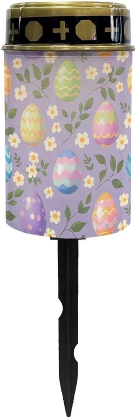 Eggs Flower Solar Garden Lights Solar Cemetery Solar Lights Outdoor Solar Garden Stake Lights for Cemetery Grave Yard Patio Decoration Memorial Gifts