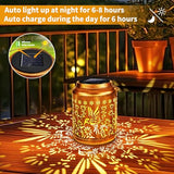 Brizled Hummingbird Solar Lantern Outdoor, 2 Pack Hanging Solar LED Lantern Waterproof, Warm White Outdoor Tabletop Lantern Lamp, Decorative Garden Lights for Patio Yard Porch Pathway Lawn Home Decor
