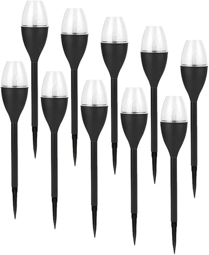 Solar Lights Outdoor 10 Pack Solar Pathway Lights Outdoor Waterproof LED Landscape Lights Solar Powered Outdoor Lights Solar Garden Lights for Pathway Walkway Yard