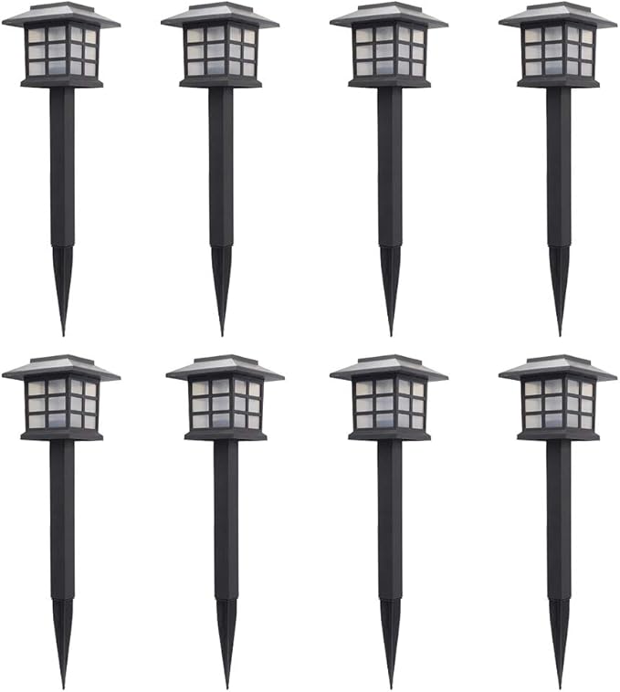 8 Pack Solar Pathway Lights Outdoor, Waterproof Outdoor LED Solar Powered Garden Lights for Lawn, Patio, Yard | Lumora