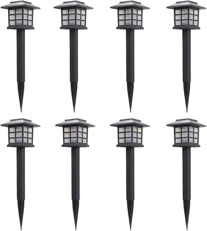8 Pack Solar Pathway Lights Outdoor, Waterproof Outdoor LED Solar Powered Garden Lights for Lawn, Patio, Yard, Walkway, Driveway (Warm Light)