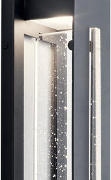 Kichler River Path 17.5" LED Outdoor Wall Light in Textuerd Black, 1-Light Contemporary Exterior Wall Sconce with | Lumora