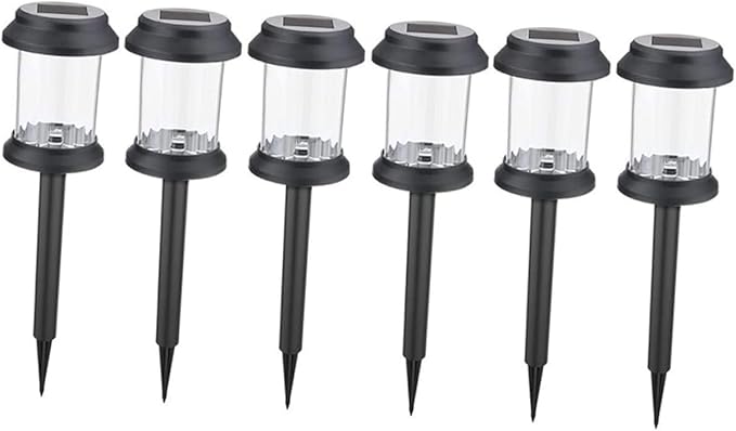LIFKOME 6pcs Solar Energy Ground Plug Landscape Lights Solar Lawn Lamp for Outdoor Garden Pathway Decoration