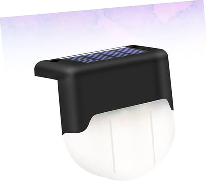 Solar Powered Stair Lamp Warm LED Outdoor Handrail Fence Light Easy Install Weather Resistant