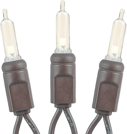 Novelty Lights Vintage Style T5 Warm White LED Christmas Lights, 35 Feet Brown Wire String of 70 Mini Bulbs, UL Listed Indoor/Outdoor Tree Lighting