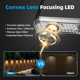 6 Pack Solar Fence Lights Outdoor, Railing Light Solar Powered, IP65 Waterproof Led Deck Solar Lights for Outside Backyard Balcony Porch, Warm White