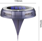 Veemoon Garden Solar Pathway Light 8 LED Warm White Solar Ground Lamp Waterproof Outdoor Lawn In-ground Landscape | Lumora