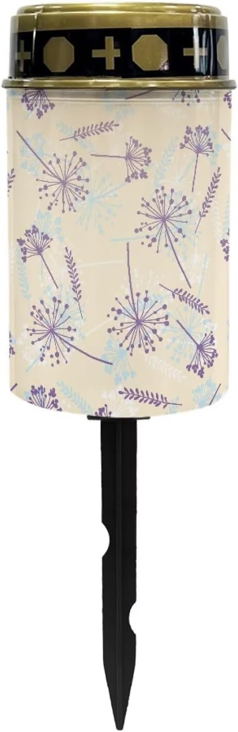 Dandelion Solar Lights Outdoor Waterproof Walkway Path Light for Outside Gravesite Decorations Cemetery