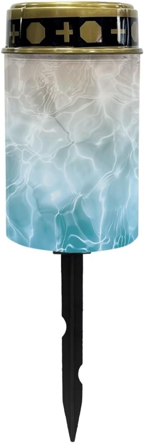 ZOUTAIRONG Blue Marble Solar Light for Cemetery Grave Solar Garden Lights Solar Memorial Lights for Graves Solar Pathway Lights Outdoor Cemetery Solar Lights for Grave Solar Lights