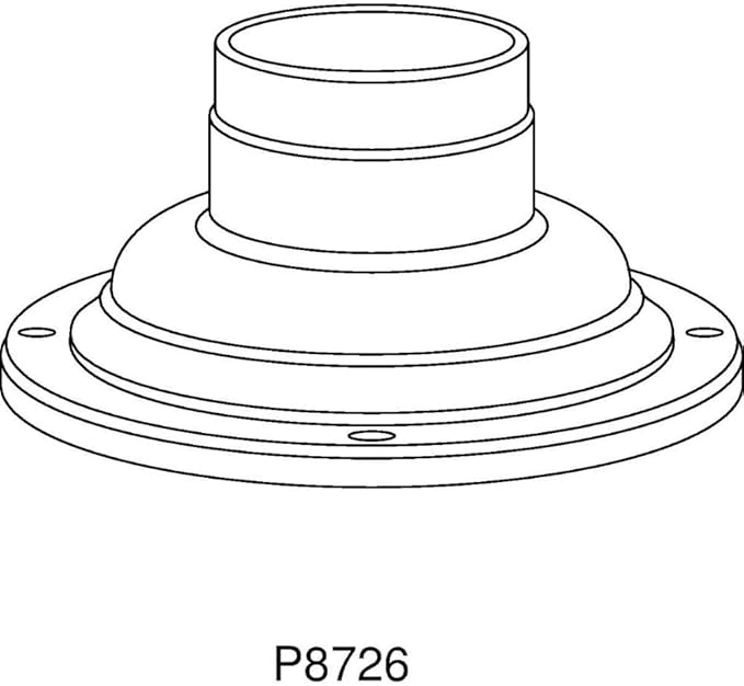 Progress P8726-20 Accessory - 7 Pedestal Mount Adapter, Antique Bronze Finish - Outdoor Lighting Accessory | Lumora