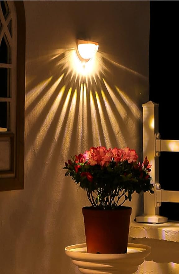 Ulalaza 2Pcs Solar Decking Lights RGB+ Changing Solar Step Lights Outdoor Waterproof Stair Lights for Fence, Deck Patio, Front Door, Stair, Yard & Driveway Path Warm White