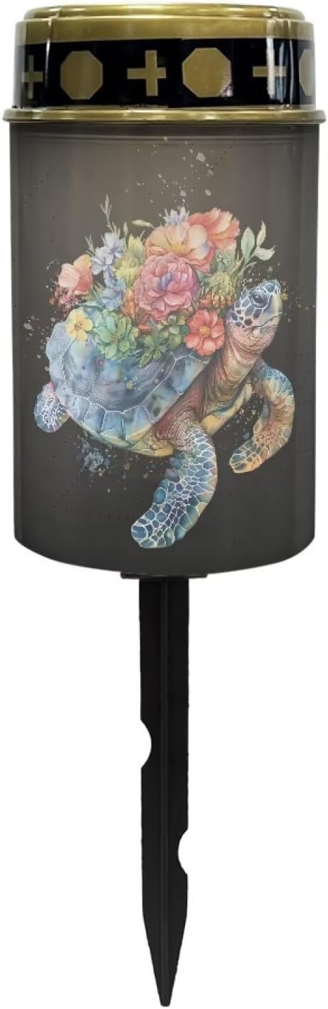 Sea Turtle Solar Light Outdoor Waterproof Solar Powered Outdoor Garden Lights Warm Solar Lights for Outside Outdoor Yard Landscape