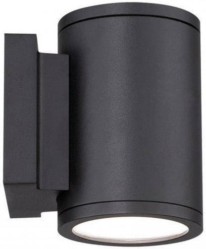 WAC Lighting WS-W2605-BK Tube LED Outdoor Wall Light Fixture, Dark Sky Friendly Single Light, 3000K, Black