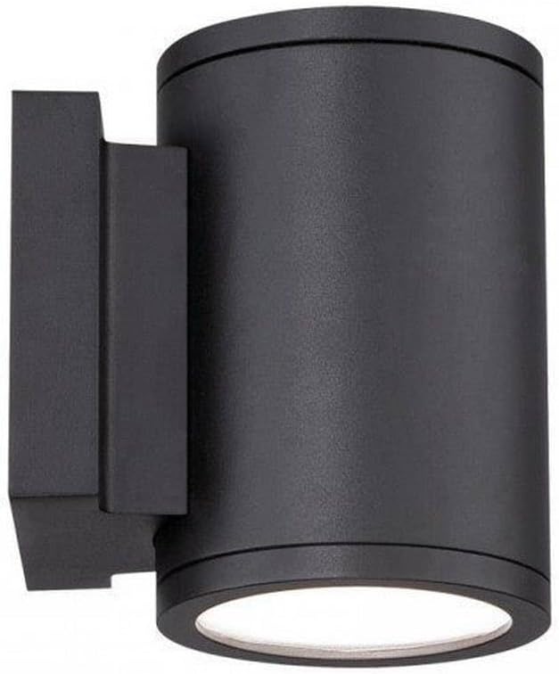 WAC Lighting WS-W2605-BK Tube LED Outdoor Wall Light Fixture, Dark Sky Friendly Single Light, 3000K, Black