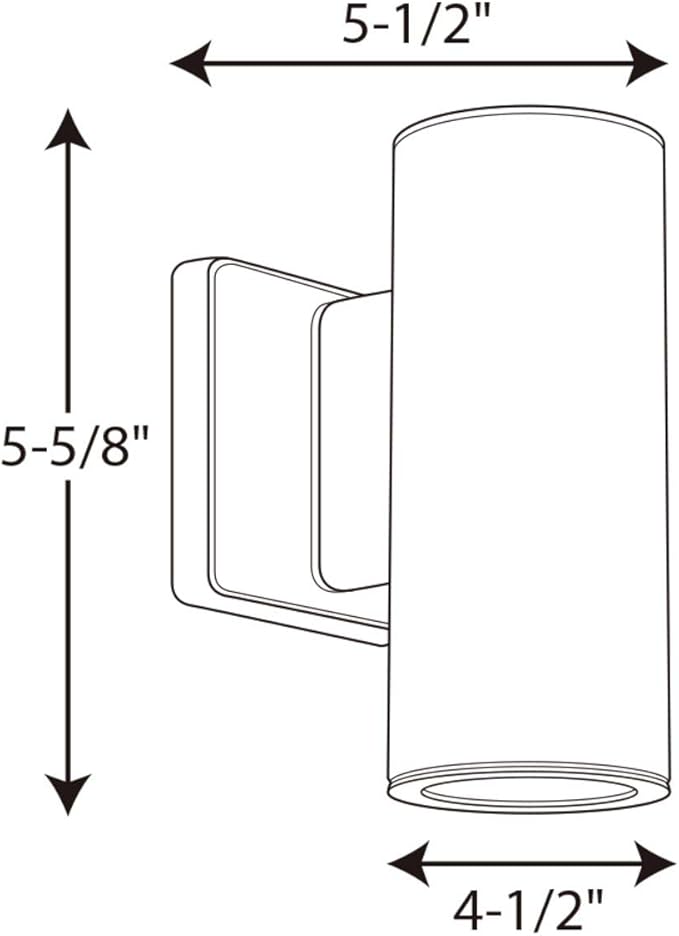 Progress Lighting P563001-147-30K Cylinders Collection 3" LED Modern Outdoor Small Up/Down Wall Lantern Light | Lumora