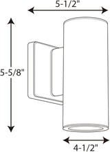Progress Lighting P563001-147-30K Cylinders Collection 3" LED Modern Outdoor Small Up/Down Wall Lantern Light | Lumora