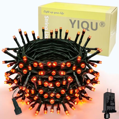 75.8FT 200 LED Extendable Orange Halloween String Lights Indoor Outdoor