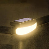 2pcs Solar Stair Lights Outdoor LED Step Lamps with High-Conversion Panels for Garden Decks Fence Handrail | Lumora