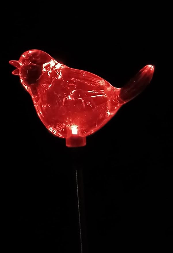 Starry Illuminate 2 PCS Solar Color Changing Style Garden Stake Light Pathway Stake Light (Bird)