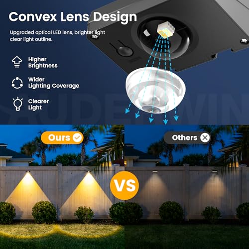 Solar Fence Lights Outdoor Waterproof, Fence Lights Solar Powered 16 Pack