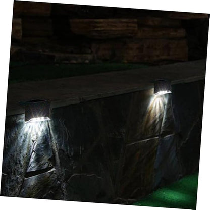 TEHAUX Solar Stair Lights Led Deck Railing Lights Eco-Friendly Outdoor Security Lighting Battery for Path
