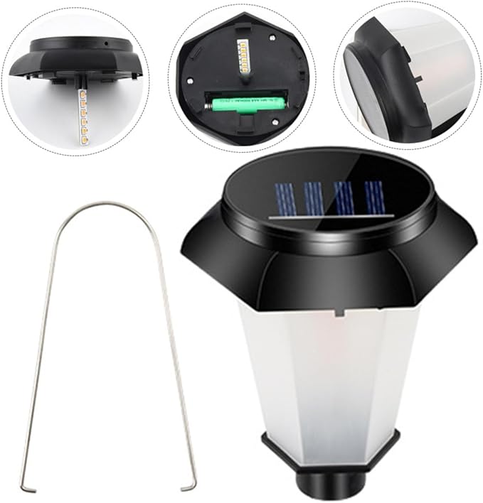 Happyyami Solar Powered Stake Light Outdoor LED Garden Decor with Yellow Flame Effect Easy Installation Landscape Lighting for Lawn Patio and Backyard Ambiance